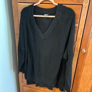 New York & Company Black V-Neck Sweater